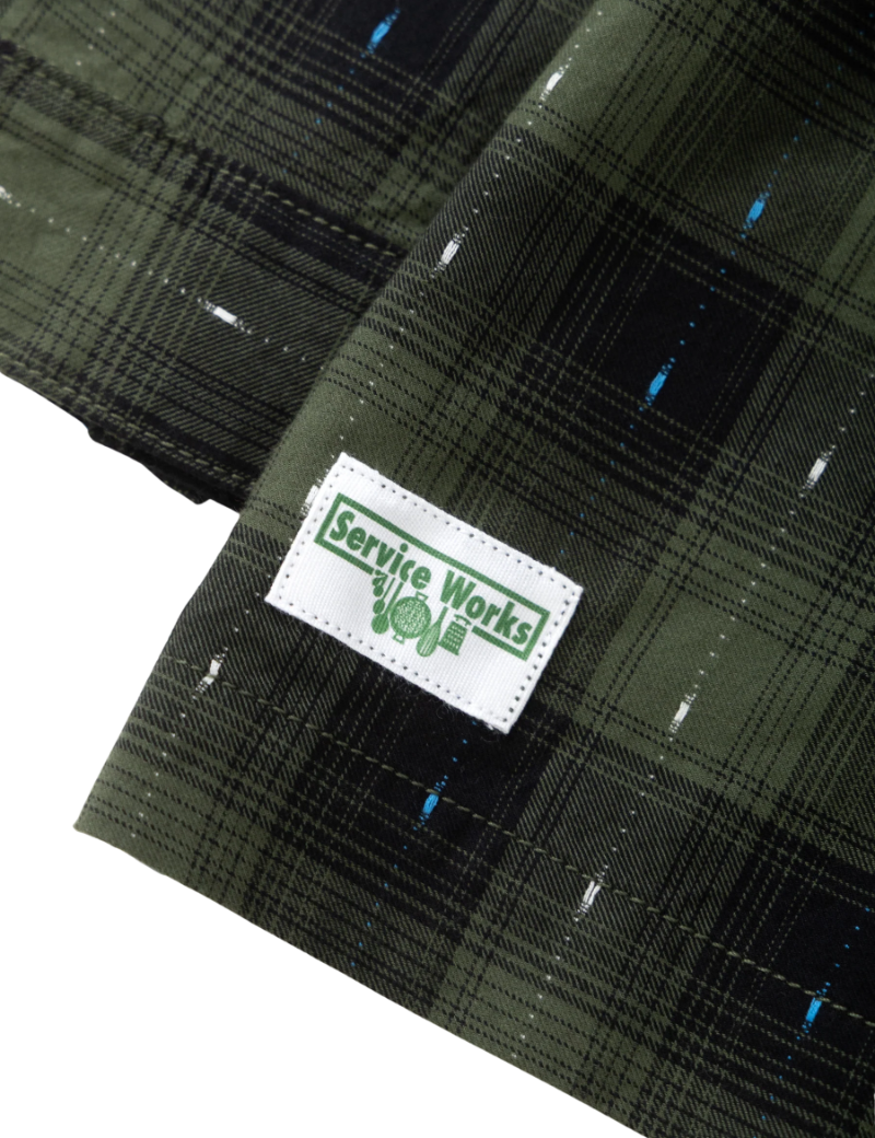 Service Works Drag Stitch Resort Shirt Olive Badge