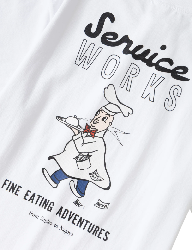 Service Works Eating Adventures T-Shirt White Print Detail