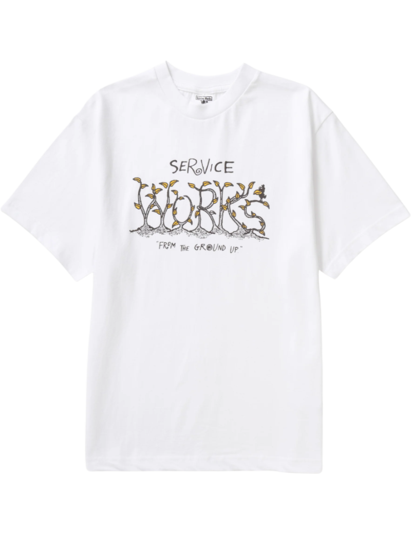 Service Works Ground Up T-Shirt White Front