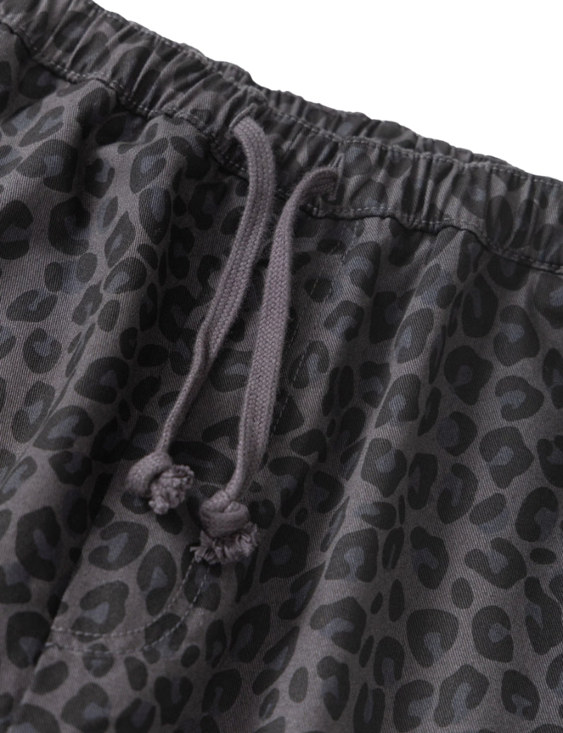 Service Works Patterned Easy Chef Pants Black Leopard Waistband