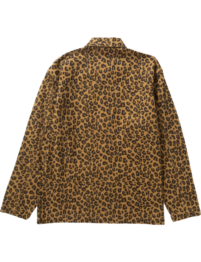 Service Works Patterned Easy Chef Shirt Brown Leopard Back