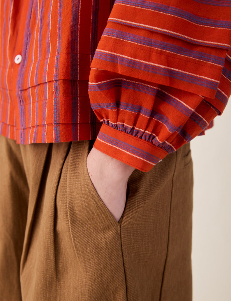 Sideline Lotta Shirt Red Stripe Cuff Detail