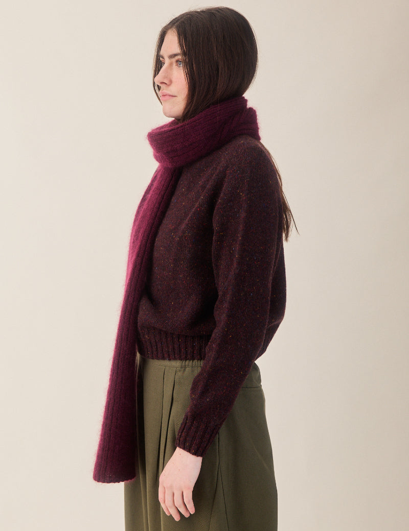 Sideline Nova Fleck Jumper Plum Side On Model