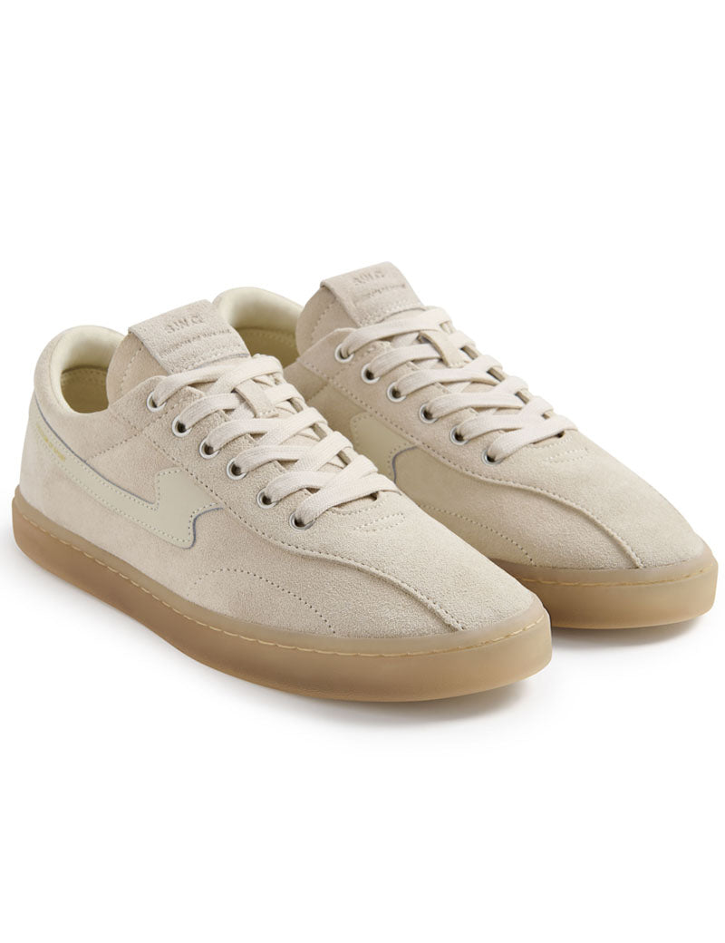 Stepney Workers Club Surma S-Strike Suede Trainers Oat Angled View