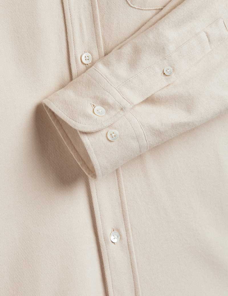 Portuguese Flannel Teca 2.0 Shirt Ecru