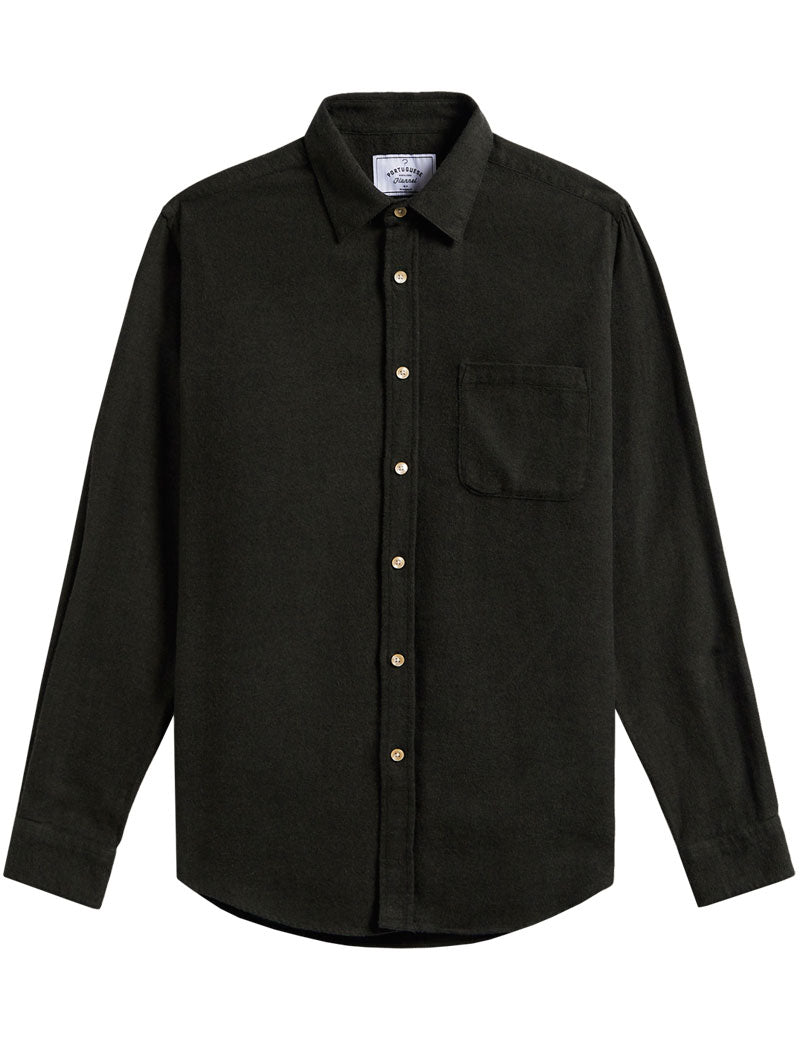 Portuguese Flannel Teca Shirt Forest Green