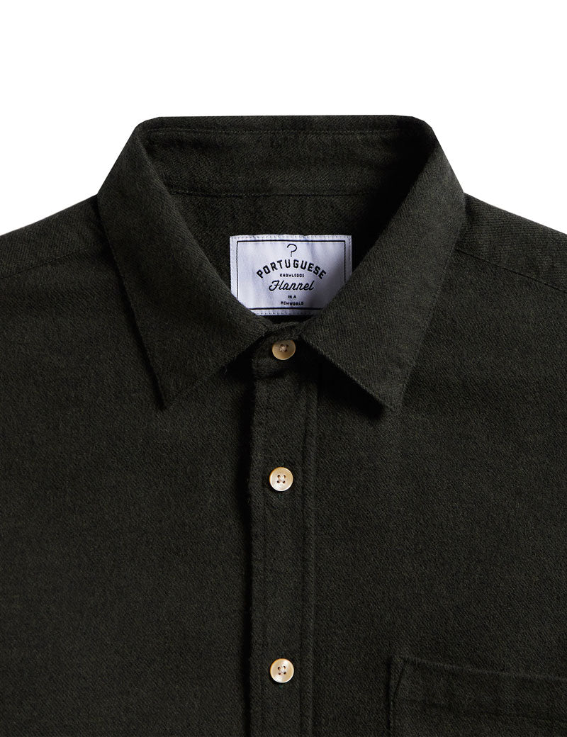 Portuguese Flannel Teca Shirt Forest Green