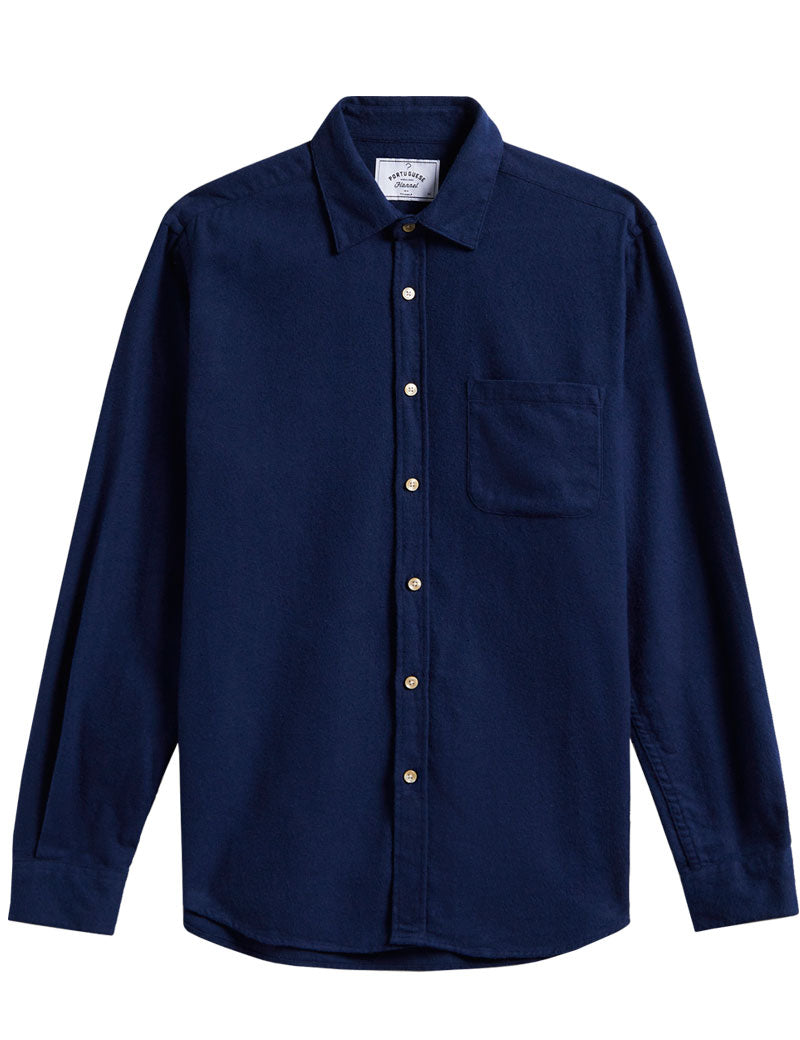 Portuguese Flannel Teca Shirt Navy