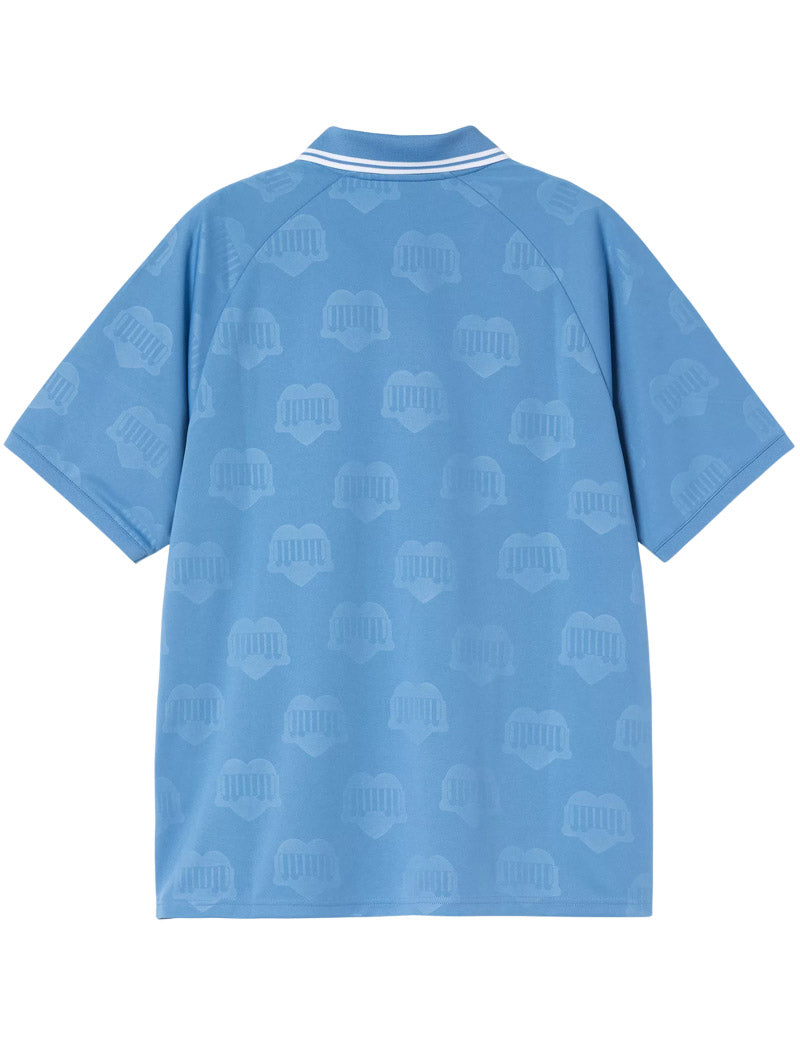 Carhartt WIP S/S Terrace Football T-Shirt Heart Train Jacquard, Curacao Back 