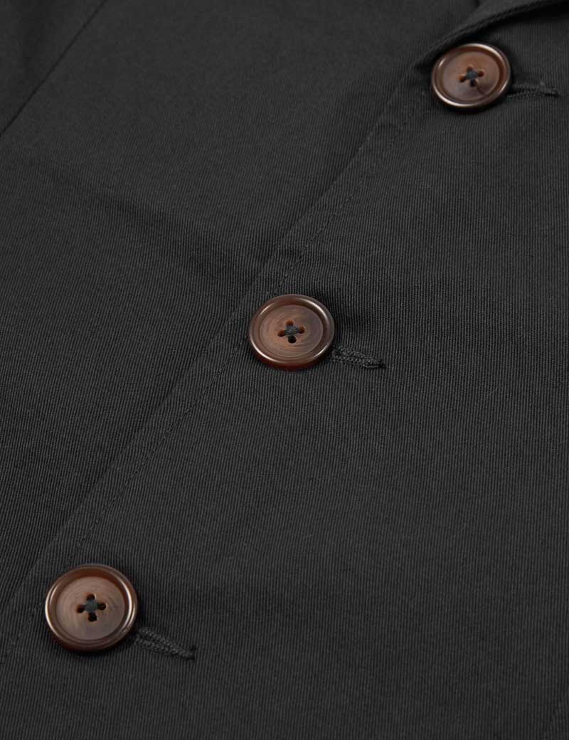 UNIVERSAL WORKS LONDON JACKET BLACK TWILL Detail