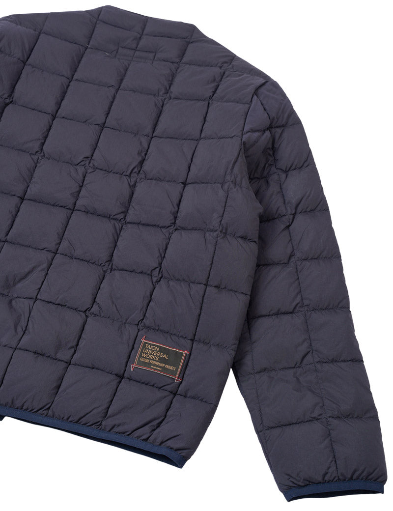 Universal Works Down Cardigan Nylon Soft Shell Navy