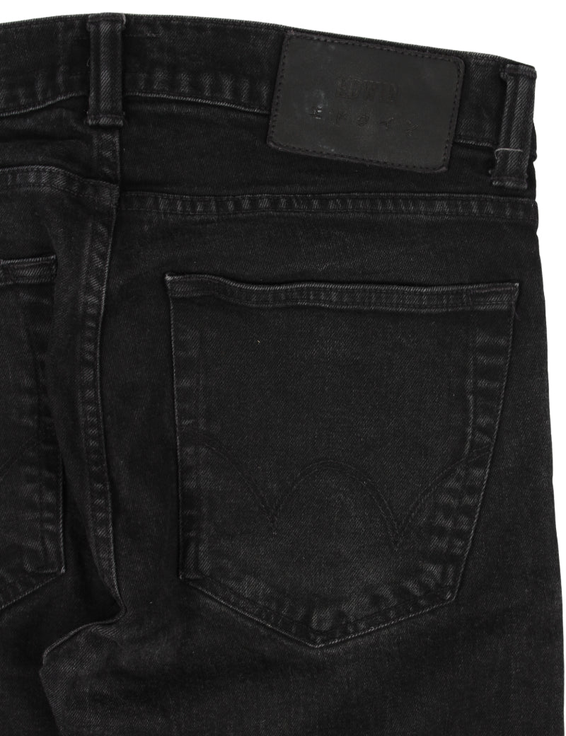Uniform Reworks Edwin Black Slim Tapered Jeans Back Pocket