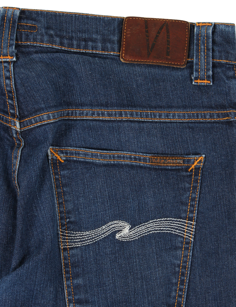 Uniform Reworks Nudie Jeans Thin Finn Jeans Back Pocket 