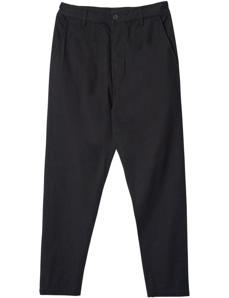 Universal Works Military Chino Brushed Moleskin Black Front