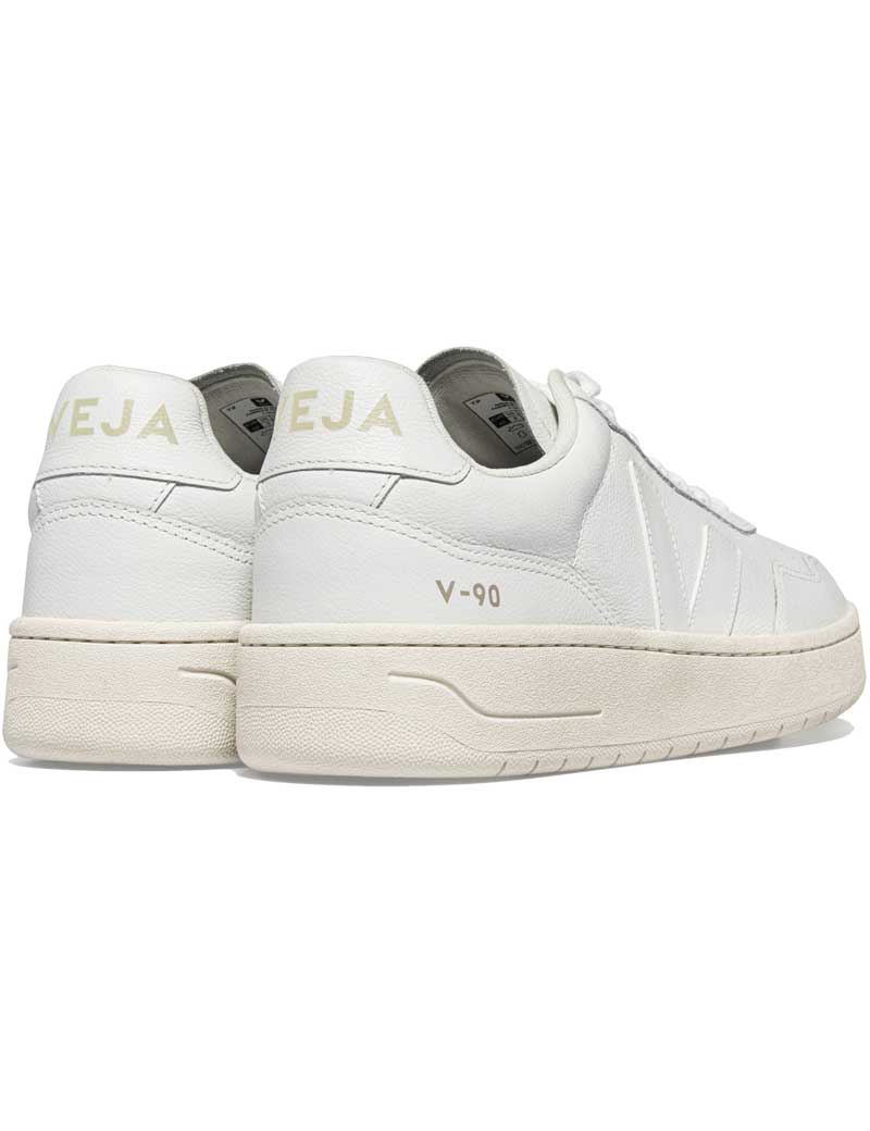 Veja V-90 O.T Leather Trainers Extra White