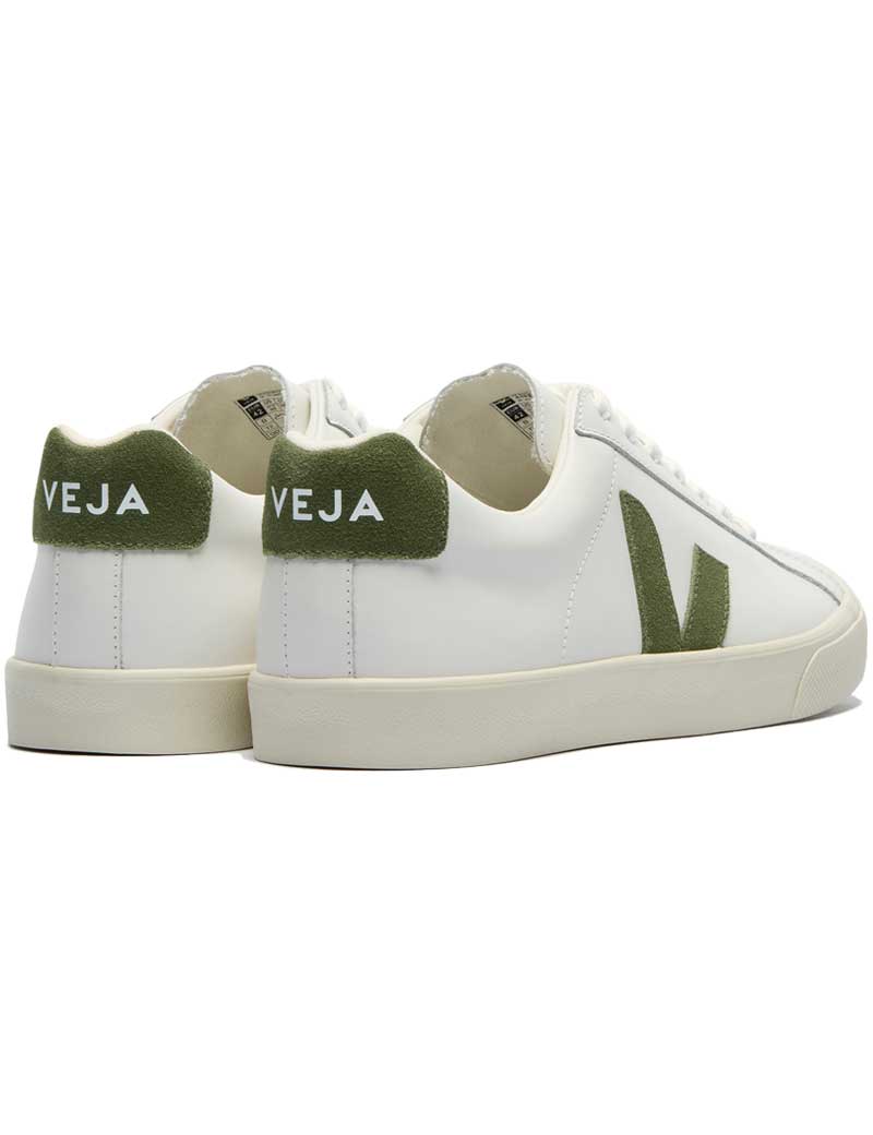 Veja Esplar Leather Trainers Extra White Kiwi Men's