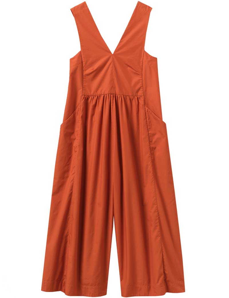 Toast V-Neck Cotton Poplin Jumpsuit Mango