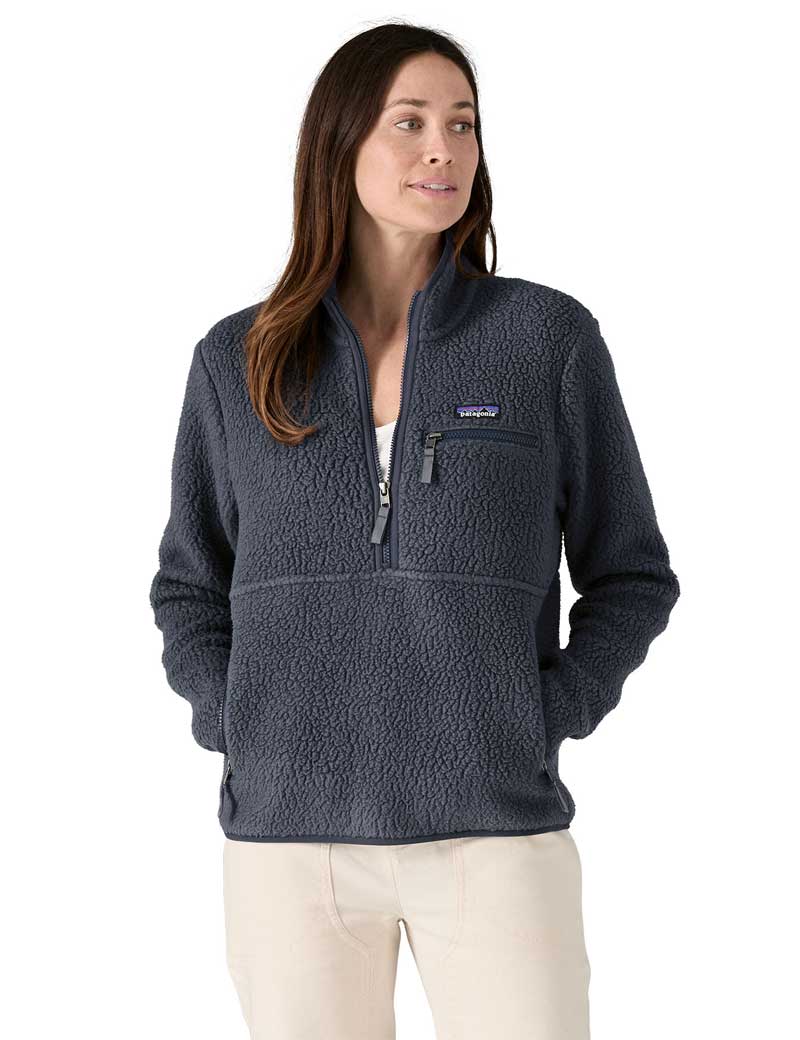 Patagonia W's Retro Pile Marsupial Pullover Smolder Blue