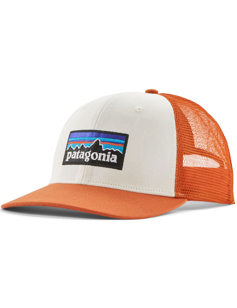 Patagonia P-6 Logo Trucker Hat White Redtail Rust