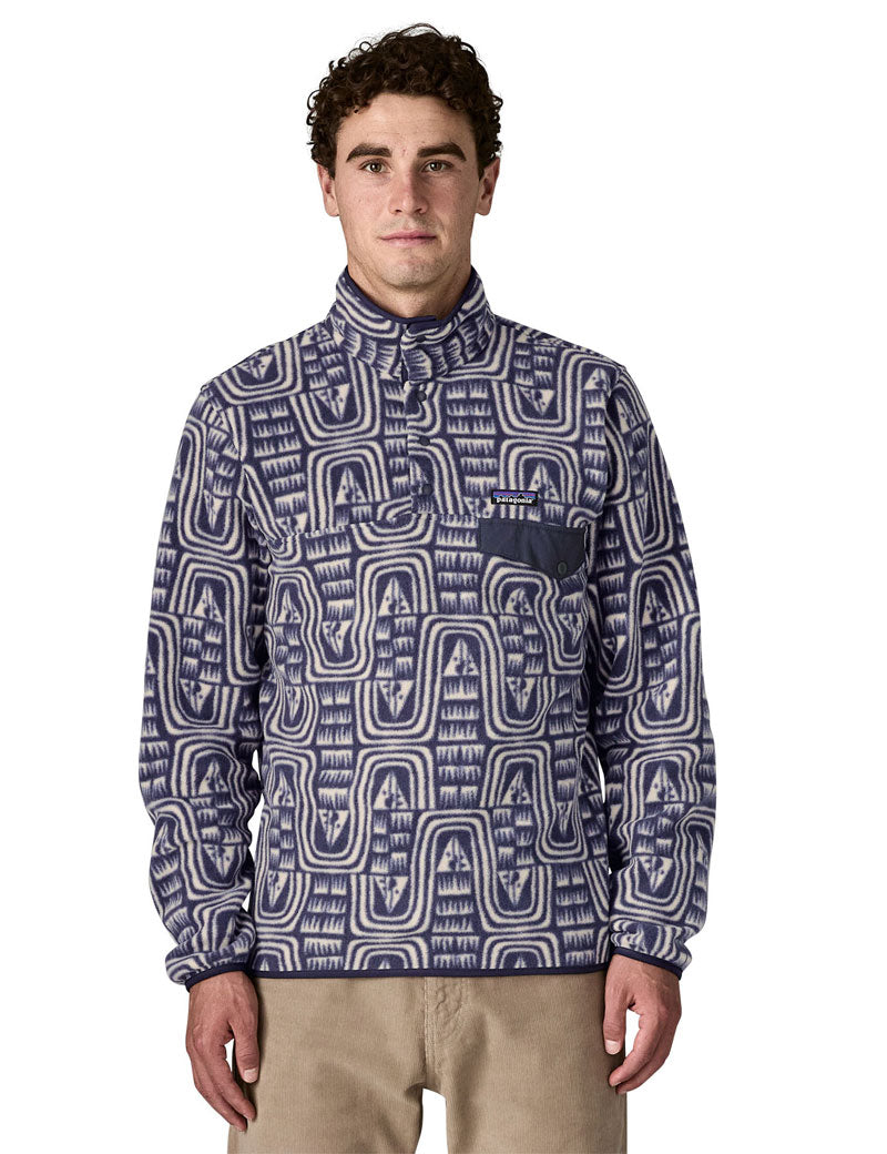 Patagonia Men's Lightweight Synchilla Snap-T Pullover Sunken Blue