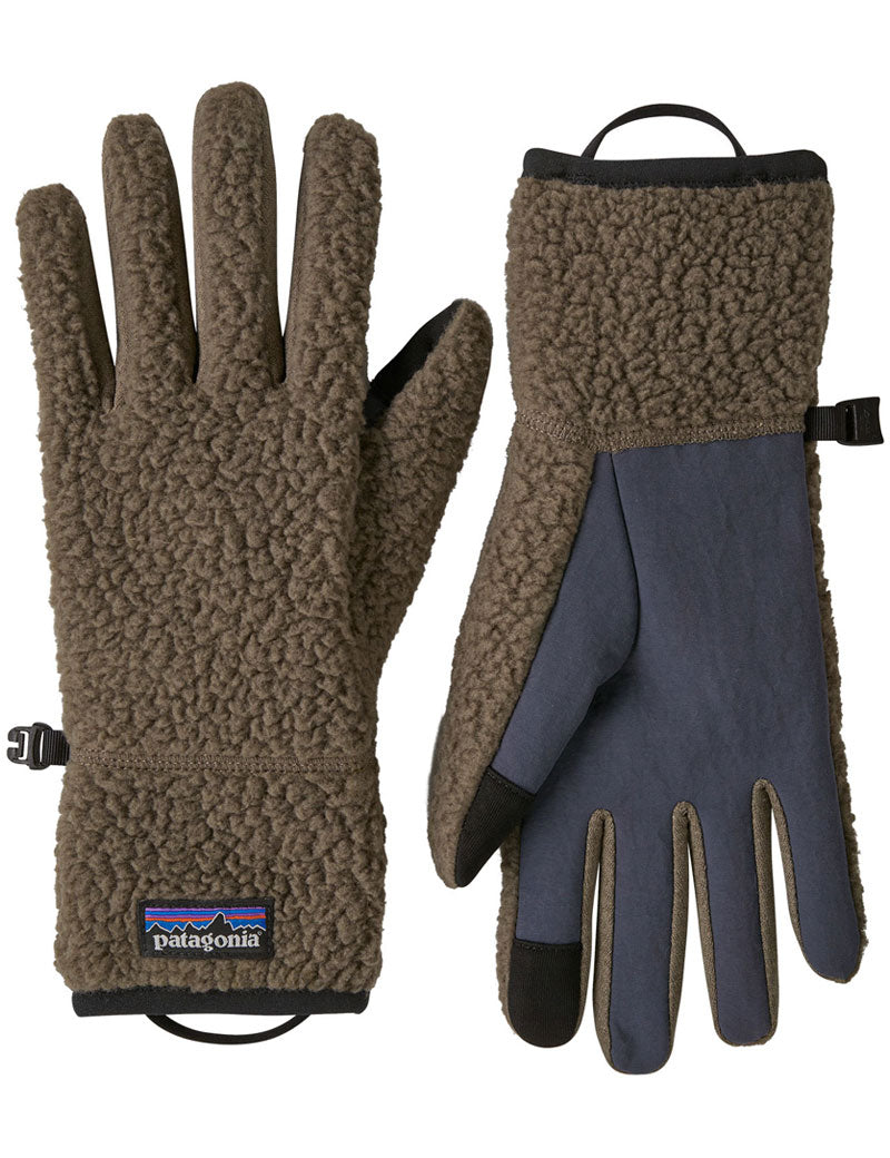 Patagonia Retro Pile Fleece Gloves Marlow Brown