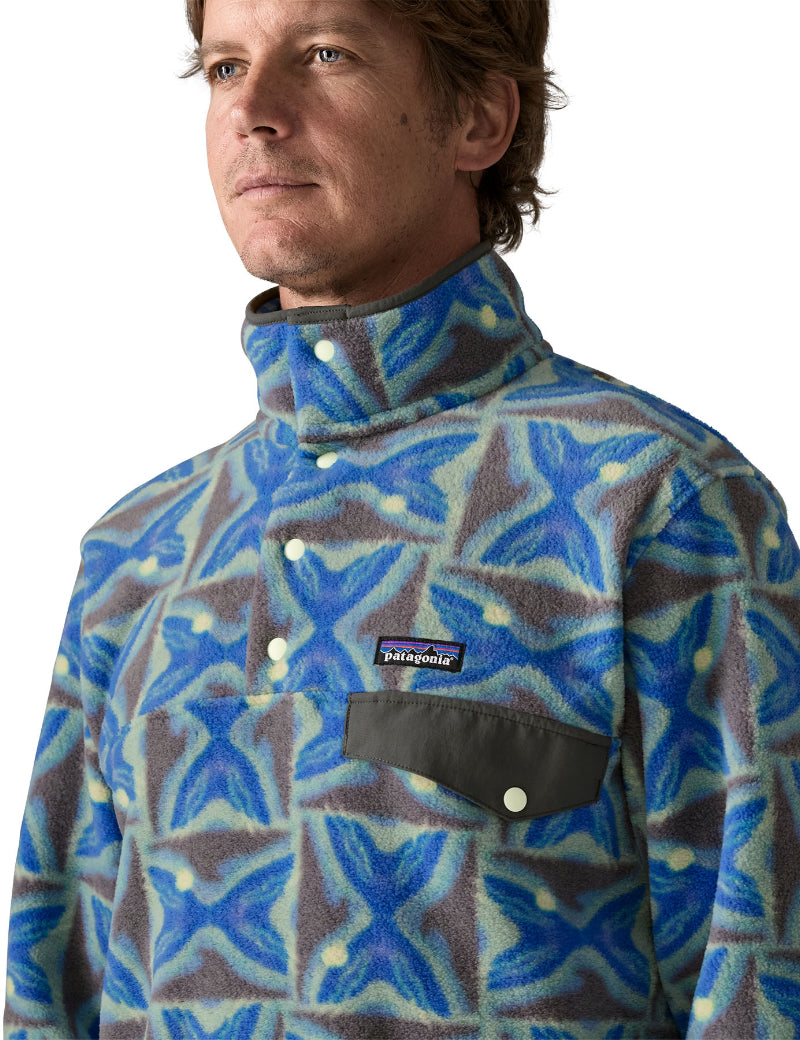 Patagonia Men's Lightweight Synch Snap-T Pullover Deep Freeze & Forge Grey