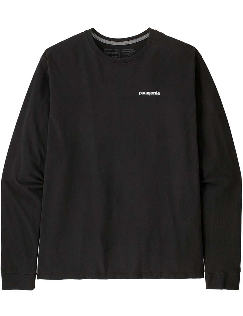 Patagonia M's P-6 Logo Long Sleeve Responsibili-Tee T-Shirt Black