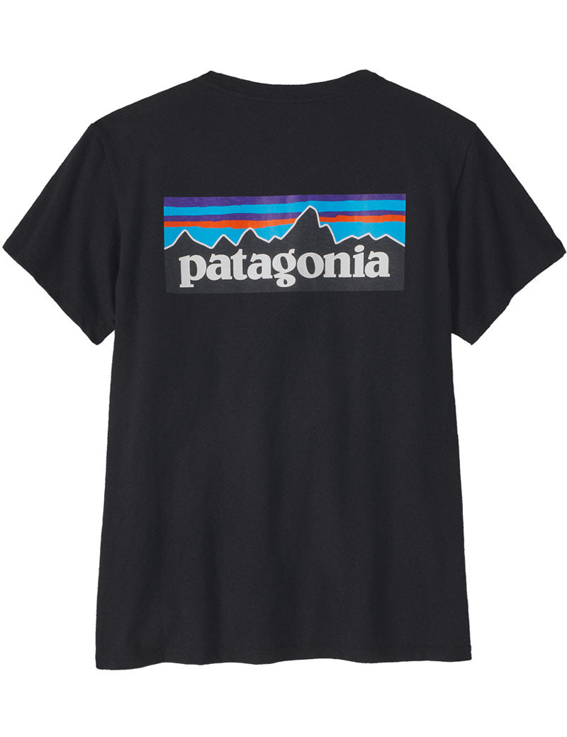 Patagonia W's P-6 Logo Responsibili-Tee T-Shirt Black Back View