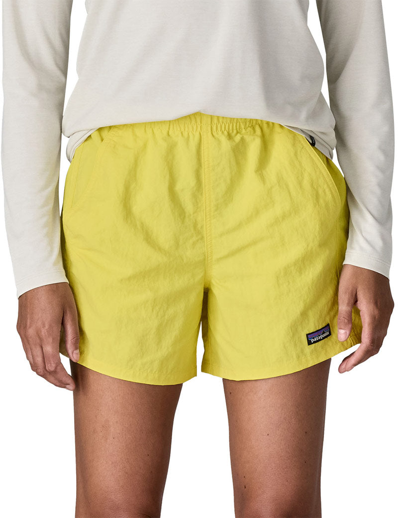 Patagonia W's Baggies Shorts 5 Inches Lemon Zest On Model Front View