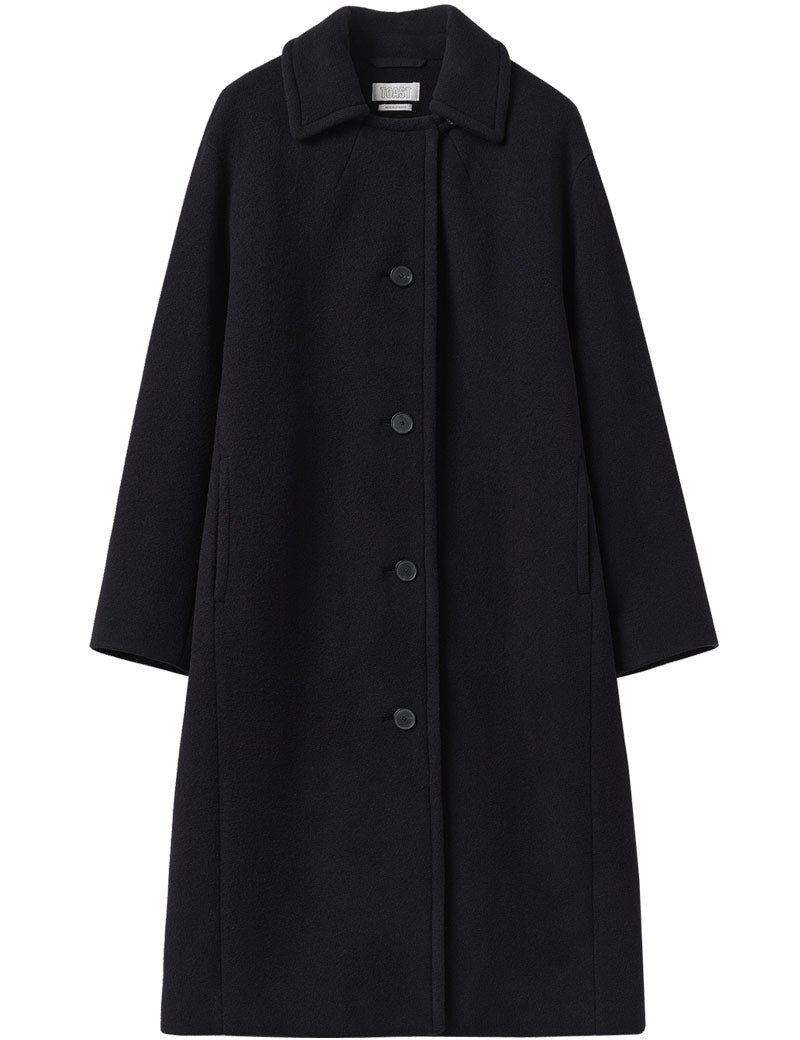 Toast Wool Conservatoire Coat Deep Navy