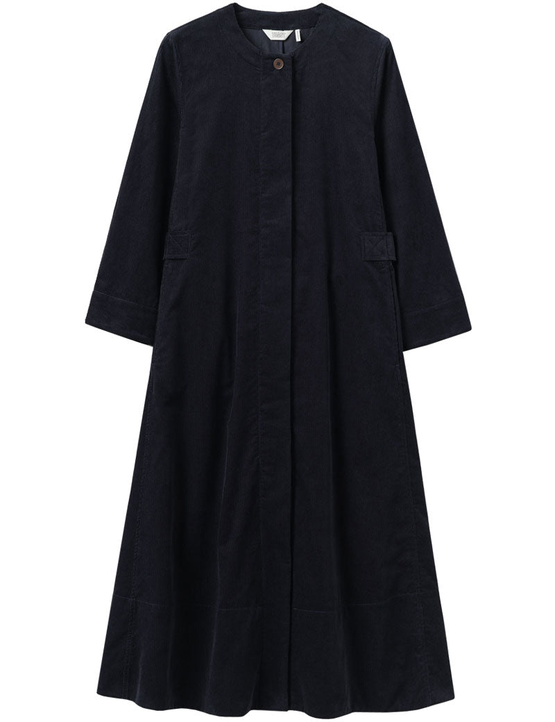 TOAST Adjustable Needlecord A Line Dress Midnight