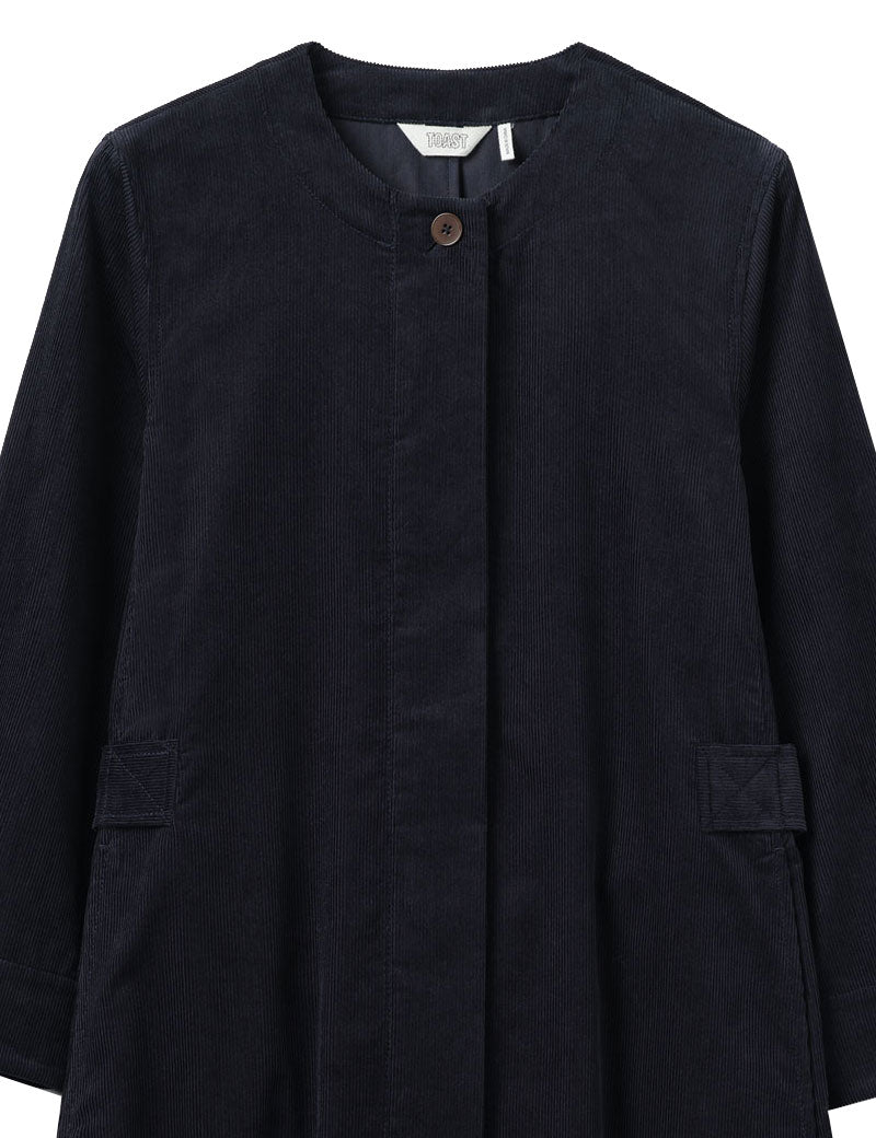 TOAST Adjustable Needlecord A Line Dress Midnight