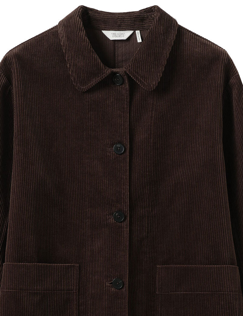 TOAST Patch Pocket Organic Cord Jacket Java