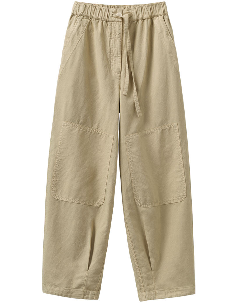 Toast Garment Dyed Cotton Linen Canvas Trousers Fallow