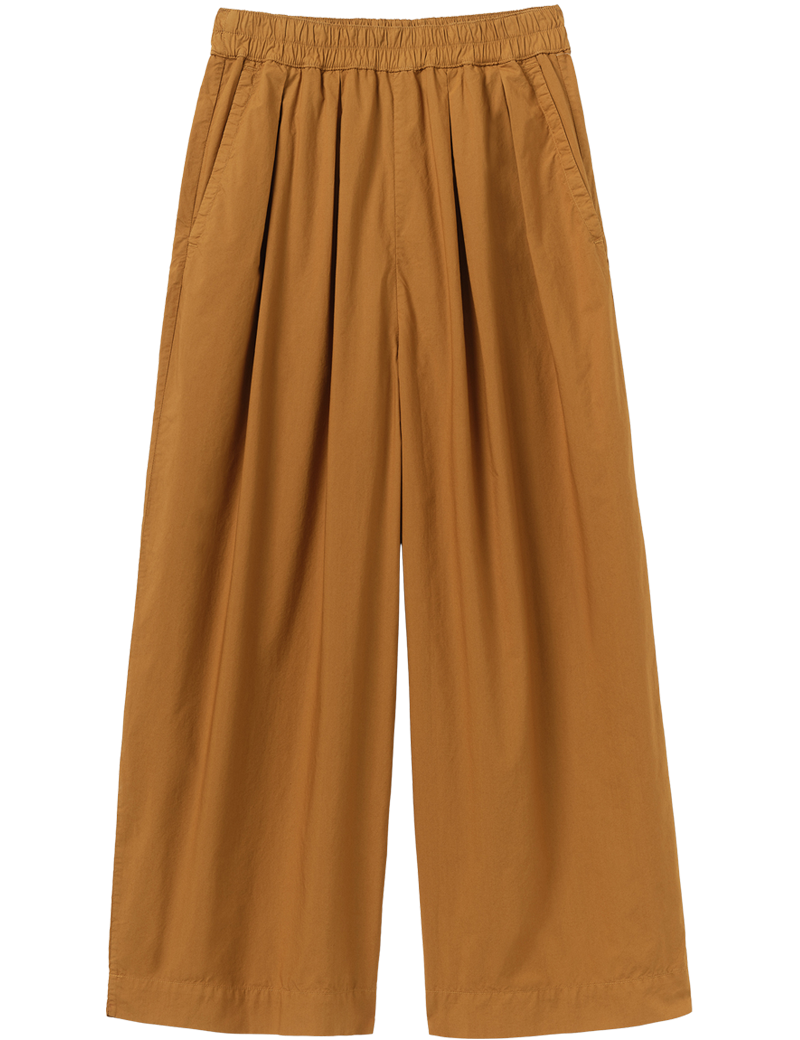 Toast Pleated Pull on Cotton Poplin Trousers Dhal