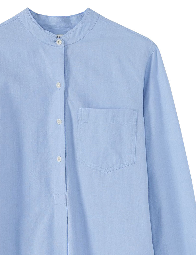 Toast Taro Cotton Oxford Long Shirt Chambray