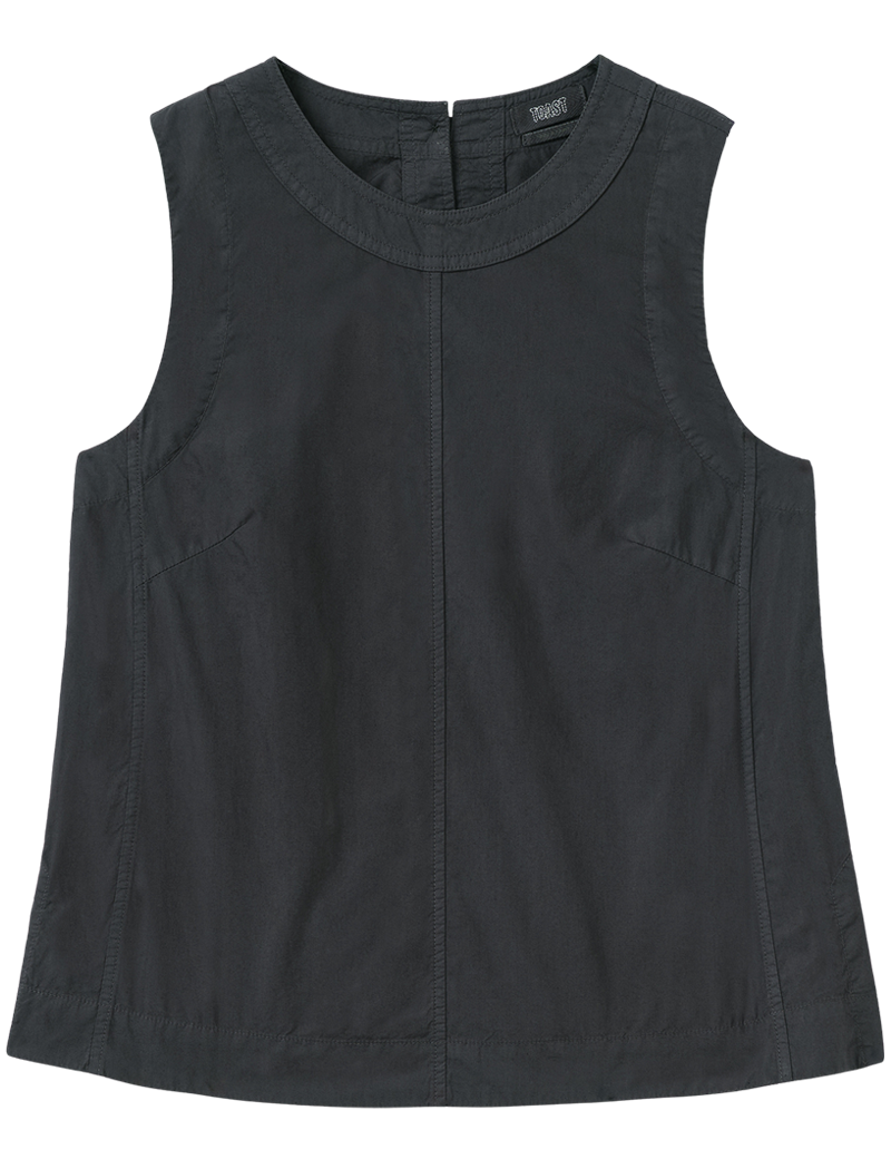 Toast Panelled Garment Dyed Sleeveless Top Slate