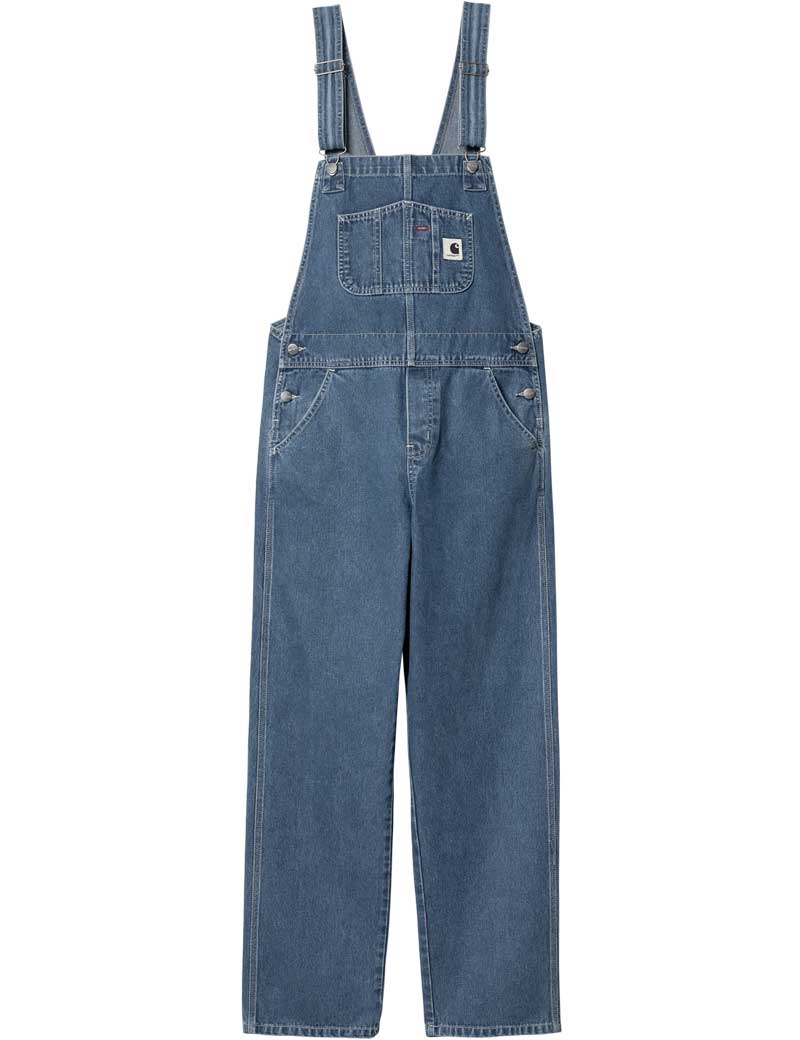 Carhartt WIP W' Bib Overall Straight Norco Denim Blue Stone Washed