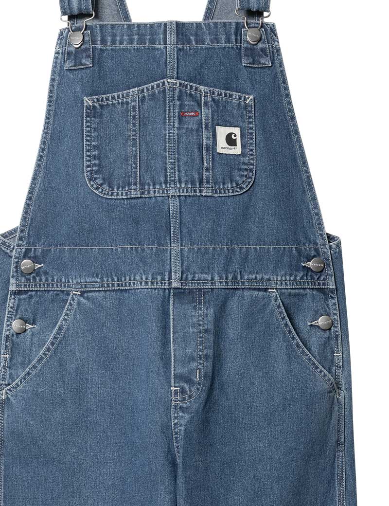 Carhartt WIP W' Bib Overall Straight Norco Denim Blue Stone Washed