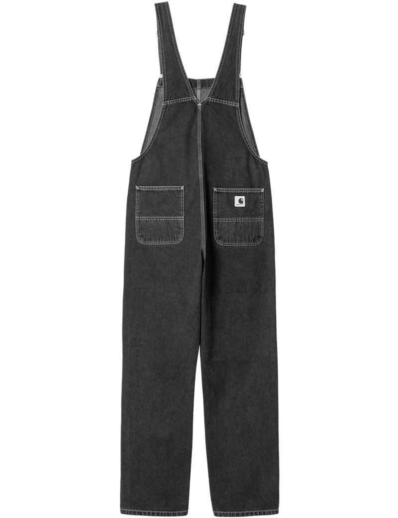 Carhartt WIP W' Bib Overall Straight Norco Denim Black Stone Washed