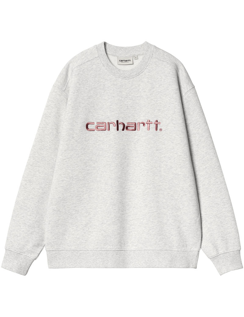 Carhartt Wip W' Carhartt Sweat Ash Heather Dusty Rose