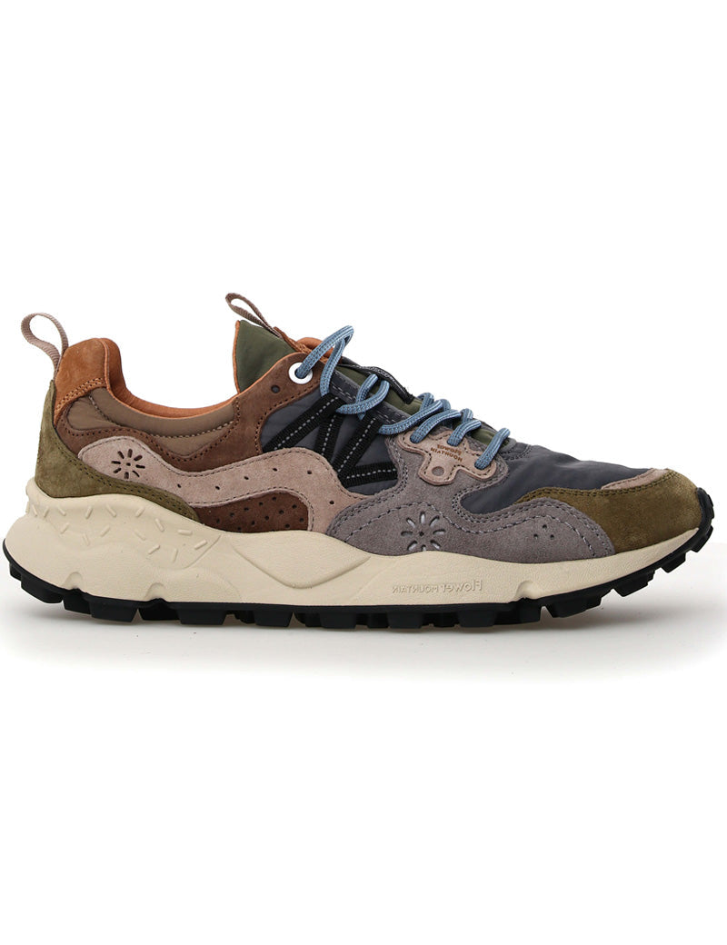 Flower Mountain Yamano 3 Man Suede Nylon Military Grey Light Brown