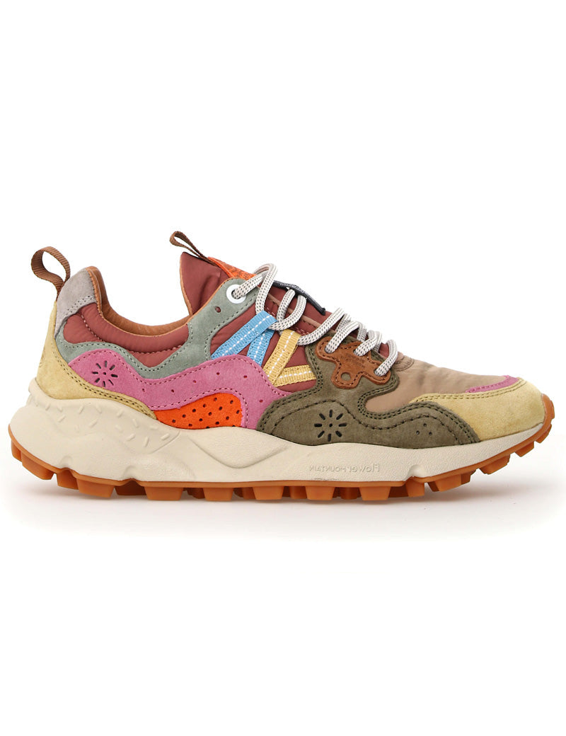 Flower Mountain Yamano 3 Women Suede Nylon Cream Military Pink