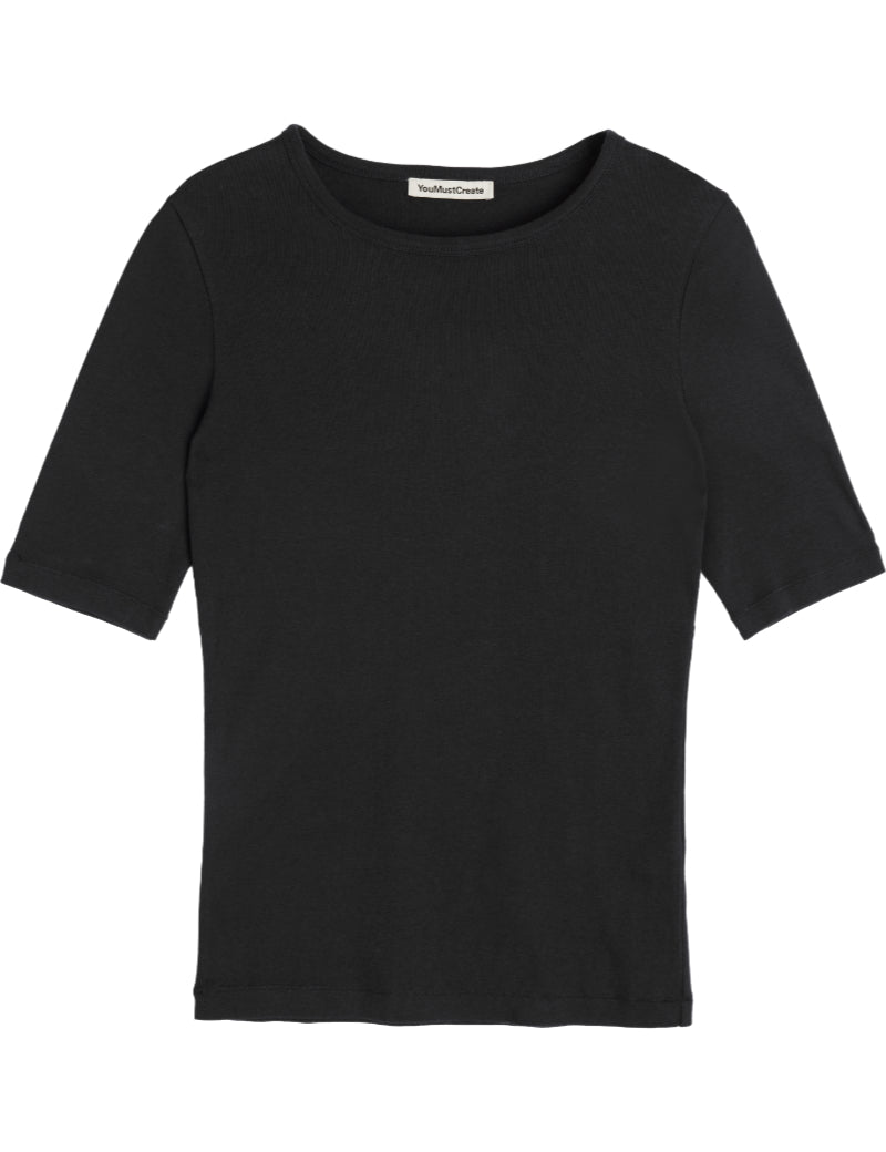 YMC Charlotte T-Shirt Black Front