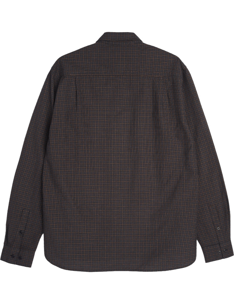 YMC Curtis Shirt Check Grey Multi Back