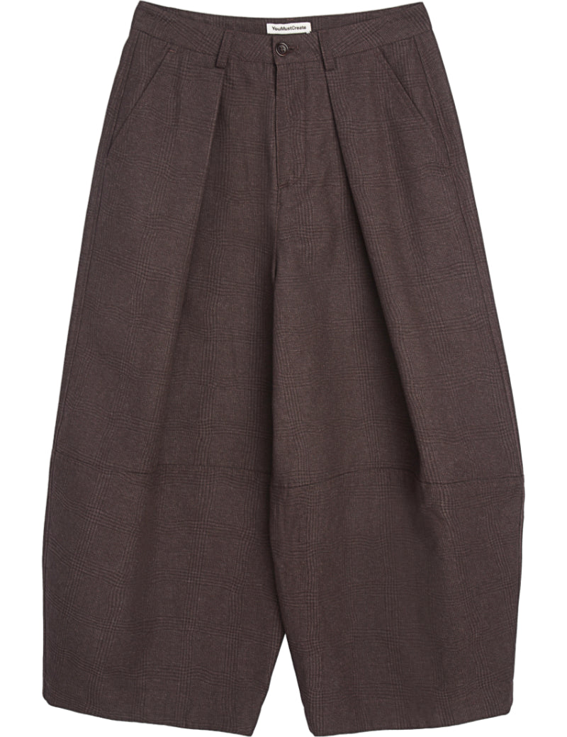 YMC Deadbeat Trouser Jacquard Brown Front