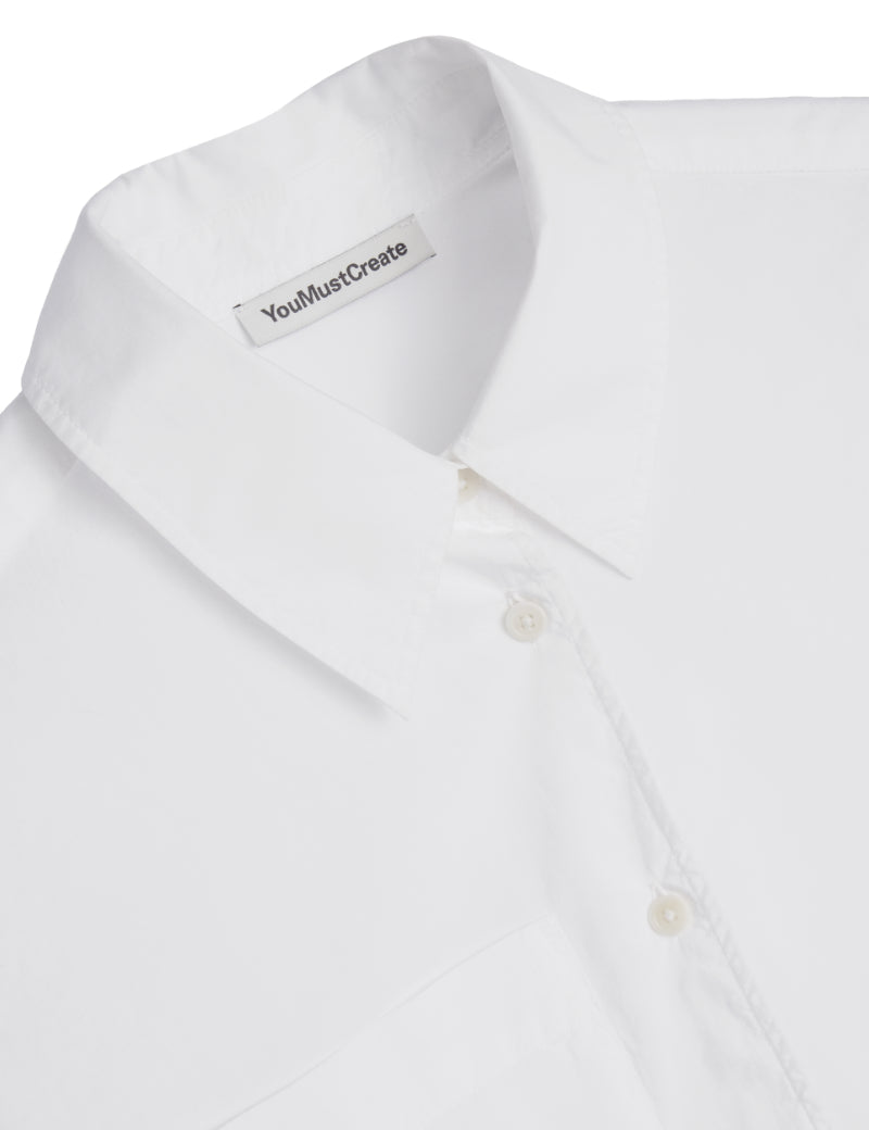 YMC Eva Shirt Poplin White Collar
