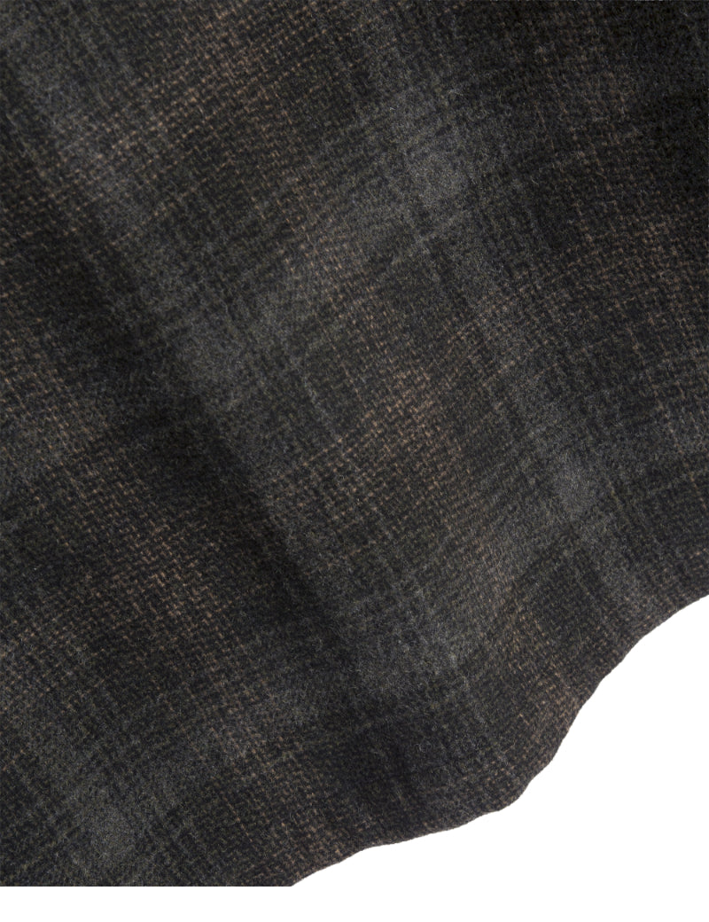 YMC PJ Overshirt Brown Multi Fabric Weave