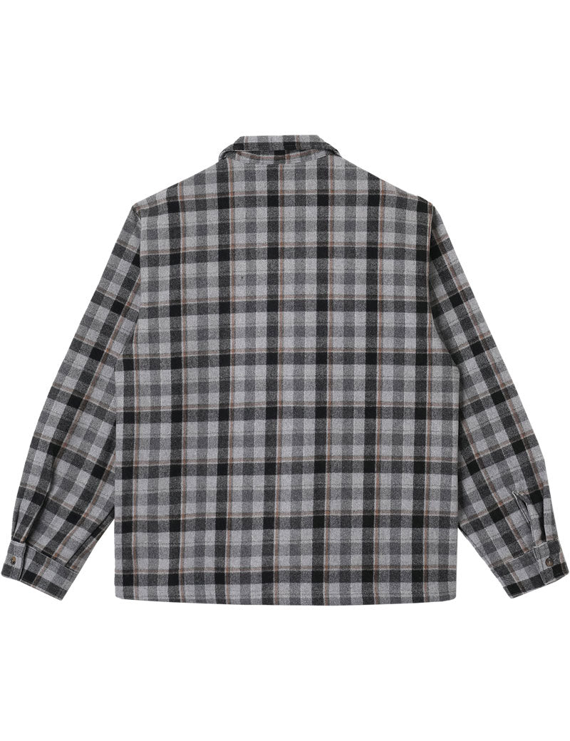 Stan Ray Zip Shirt Charcoal Plaid