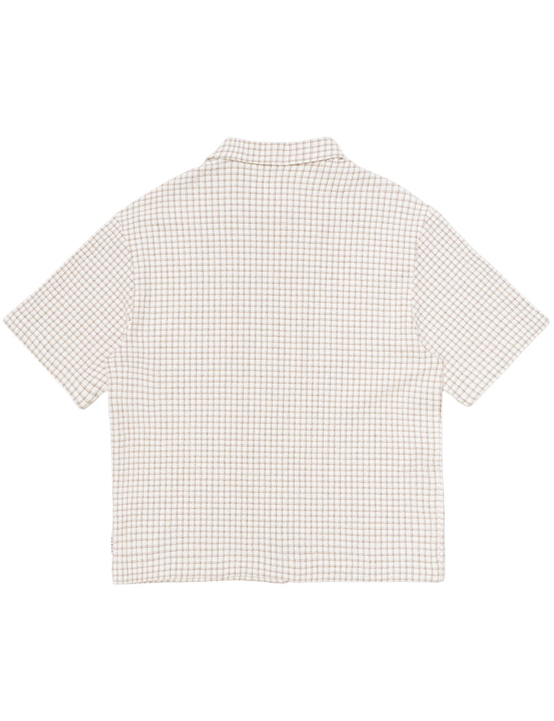 Edwin Zed Shirt Short Sleeve White Brown